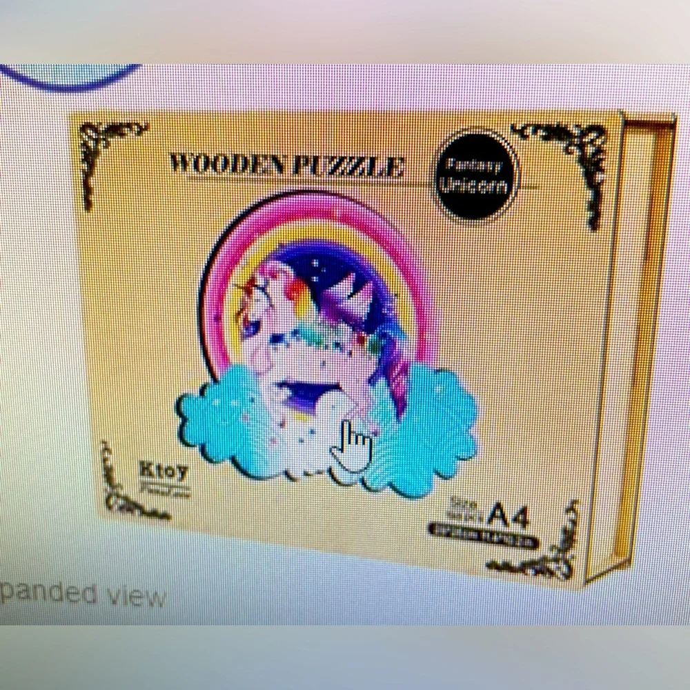 Jigsaw Puzzle Ktoys Wooden  Fantasy Unicorn198 pieces Hard to find NWOT - Picture 6 of 7